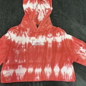 OVO Red and White Tie-Dye Hoodie
